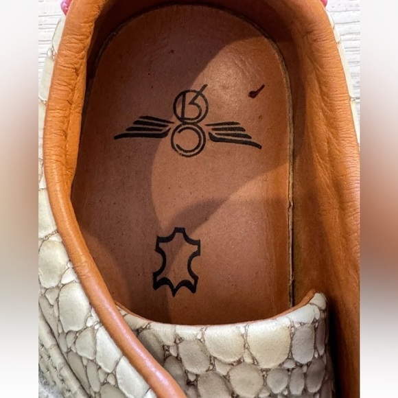 Creative Recreation Shoes Torrio Mens Sz 9 Strap Reptile Tan Red Leather Retro - Picture 5 of 9